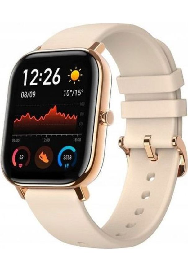 AMAZFIT - Smartwatch Amazfit GTS Beżowy (W1914OV1N). Rodzaj zegarka: smartwatch. Kolor: beżowy
