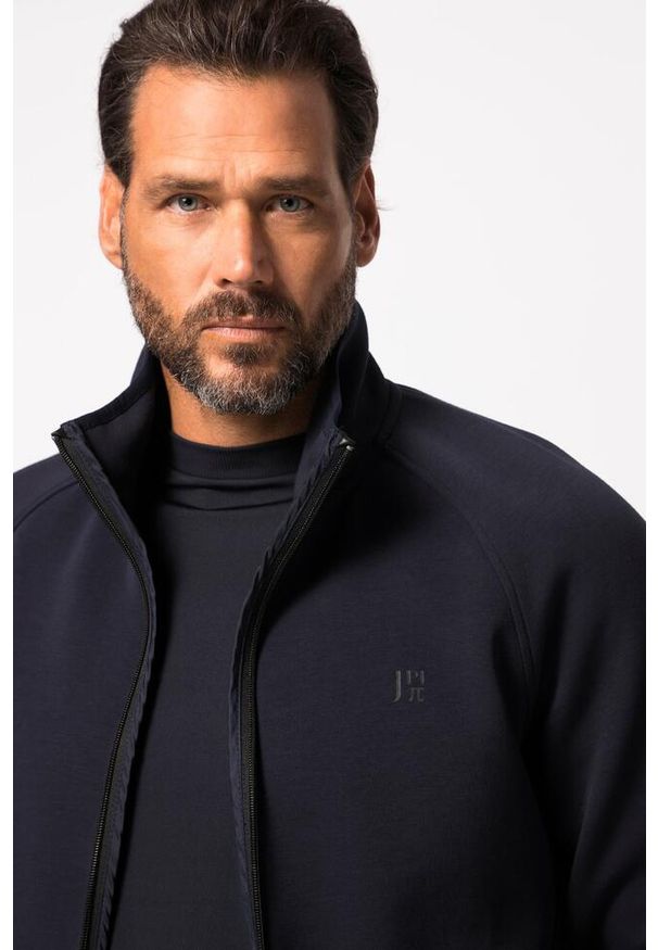 JAY-PI - Męska Bluza rozpinana FLEXNAMIC® golf materiał scuba do rozm. 7XL. Typ kołnierza: golf. Kolekcja: plus size. Kolor: niebieski. Materiał: poliester, bawełna, materiał, elastan. Sport: golf
