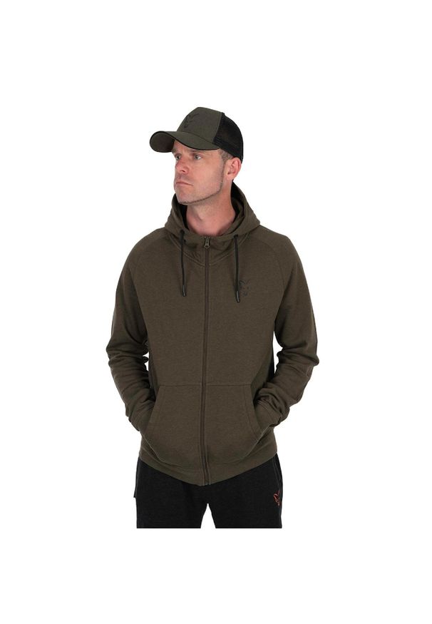 FOX - Bluza Wędkarska Rozpinana Fox Collection Lw Hoody Green/Black. Typ kołnierza: kaptur. Kolor: wielokolorowy, zielony, brązowy