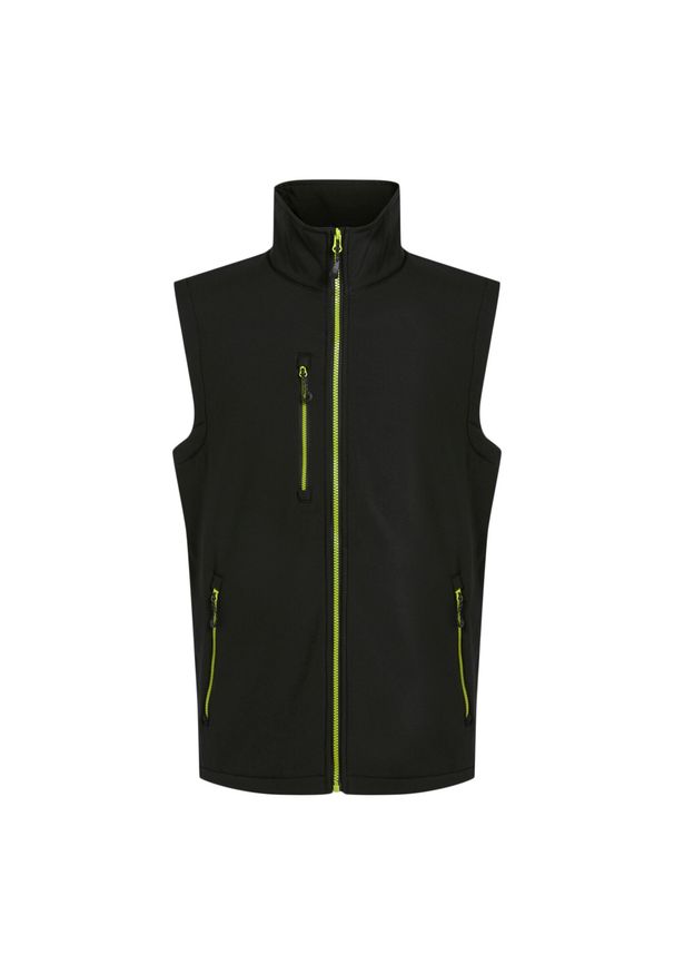 Regatta - Bezrękawnik Softshell Męski Navigate 2warstwowy. Kolor: żółty, czarny, wielokolorowy, zielony. Materiał: softshell. Długość rękawa: bez rękawów. Sport: turystyka piesza