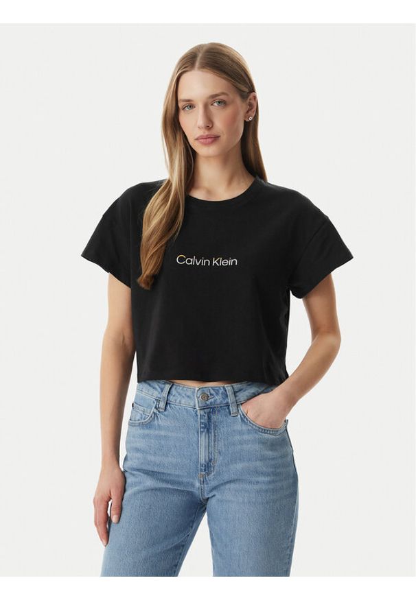 Calvin Klein Underwear T-Shirt LV00QS7656 Czarny Boxy Fit. Kolor: czarny. Materiał: bawełna