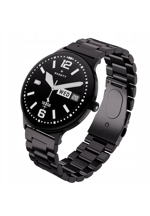GARETT - Smartwatch Garett Smartwatch męski Garett 5904238487570 czarny bransoleta. Rodzaj zegarka: smartwatch. Kolor: czarny