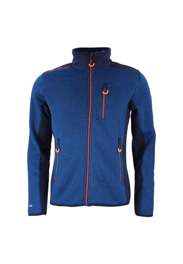 PEAK MOUNTAIN - Polar zapinany na zamek błyskawiczny Peak Mountain Cevira. Kolor: niebieski. Materiał: polar. Sezon: zima. Styl: wakacyjny