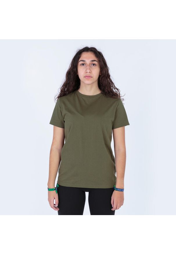 Joma Desert damska koszulka khaki 2XL — 100% bawełna, krótki rękaw. Kolor: zielony. Materiał: bawełna. Długość rękawa: krótki rękaw. Długość: krótkie. Sport: fitness