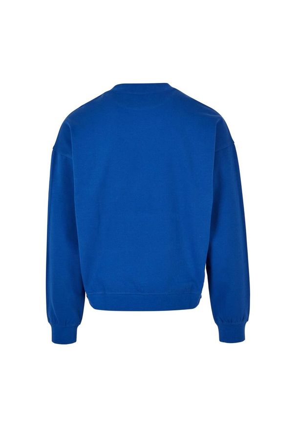 Urban Classics - Męska Organiczna Bluza Z Okrągłym Dekoltem. Kolor: niebieski