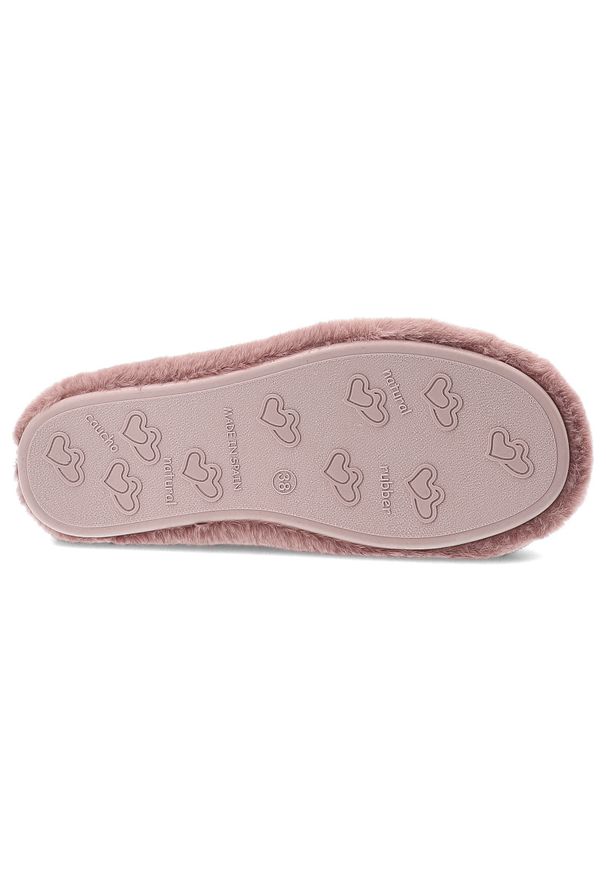 Różowe Kapcie Macarena Ciepłe Domowe Obuwie Damskie. Okazja: do domu. Kolor: różowy. Materiał: materiał. Wzór: aplikacja. Styl: casual, elegancki