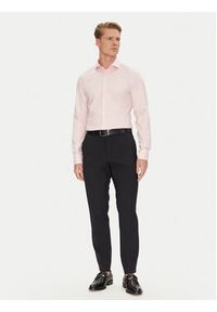 BOSS Koszula 50538962 Różowy Slim Fit. Kolor: różowy. Materiał: bawełna #5