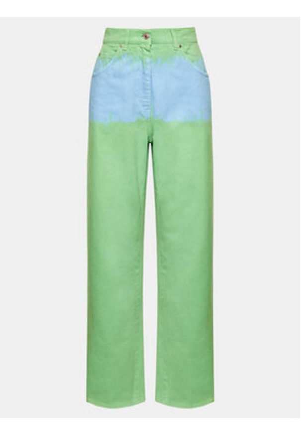 MSGM Jeansy 3441MDP55TD 237281 Zielony Boyfriend Fit. Kolor: zielony