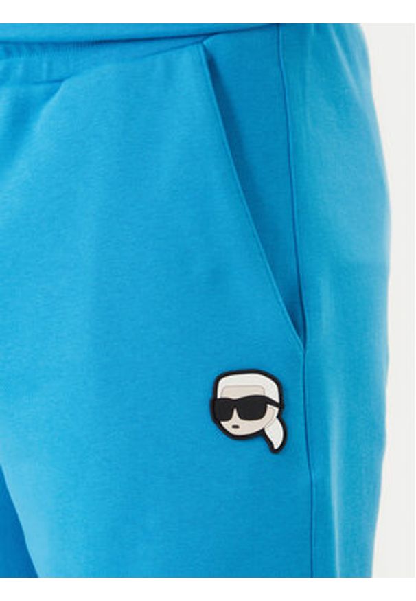 Karl Lagerfeld - KARL LAGERFELD Szorty sportowe 705019 562900 Niebieski Regular Fit. Kolor: niebieski. Materiał: bawełna. Styl: sportowy