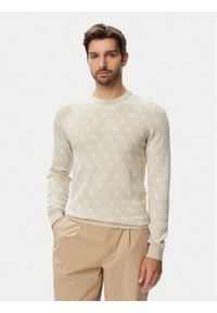 Guess Sweter M6YR11 Z0916 Beżowy jasny Regular Fit. Kolor: beżowy. Materiał: syntetyk #1