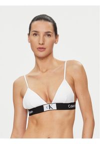 Calvin Klein Swimwear Góra od bikini KW0KW02256 Biały. Kolor: biały. Materiał: syntetyk