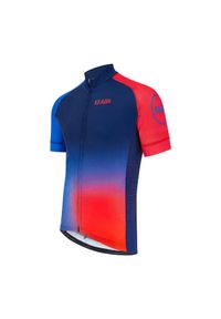 KEADA SPORTS - Damska koszulka kolarska z krótkim rękawem – Jekyll One. Kolor: czerwony, wielokolorowy, niebieski. Długość rękawa: krótki rękaw. Długość: krótkie. Sport: kolarstwo