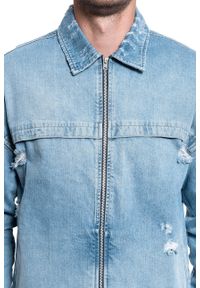 Jack & Jones - MĘSKA KURTKA JEANSOWA JACK & JONES JJICOACH JACKET OVERSIZE BLUE DENIM 12144846. Materiał: jeans, denim