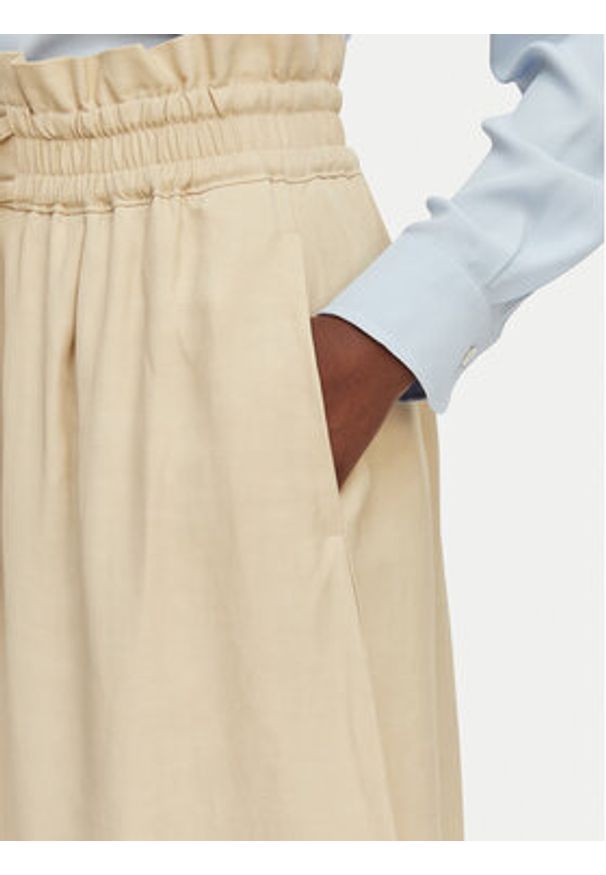 BOSS Spódnica trapezowa C_Vakola 50558615 Beżowy Regular Fit. Kolor: beżowy. Materiał: wiskoza