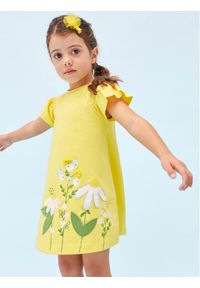 Sukienka codzienna Mayoral. Okazja: na co dzień. Kolor: żółty. Typ sukienki: proste. Styl: casual #1