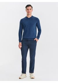 Pako Lorente - PAKO LORENTE - Wełniany sweter w kolorze granatowym. Okazja: na co dzień. Kolor: beżowy, niebieski. Materiał: wełna. Sezon: jesień. Styl: casual #3