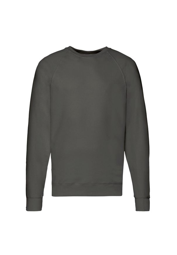FRUIT OF THE LOOM - Lekka Raglanowa Bluza Unisex Dla Dorosłych. Kolor: szary. Długość rękawa: raglanowy rękaw