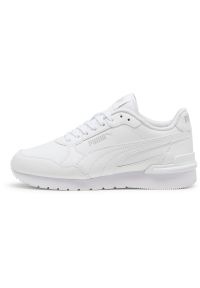 Buty na co dzień damskie Puma St Runner V4 Skóra. Okazja: na co dzień. Kolor: biały. Materiał: syntetyk, materiał. Sport: turystyka piesza