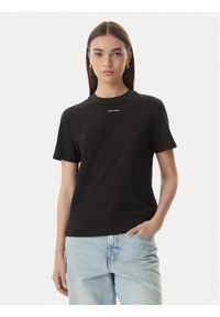 Calvin Klein T-Shirt Classic LV147C857G Czarny Regular Fit. Kolor: czarny. Materiał: bawełna #1