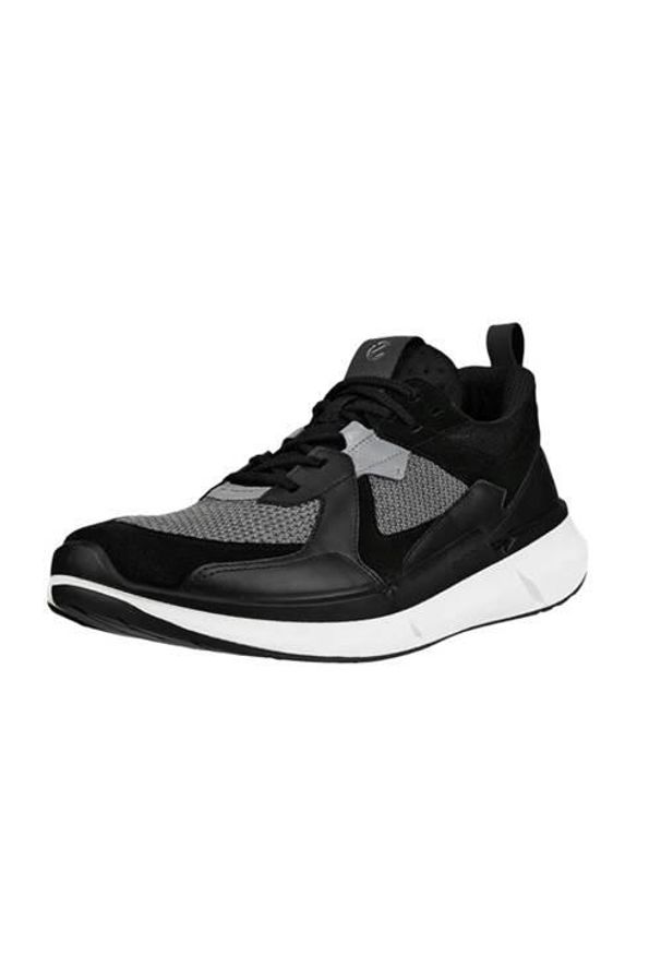 ecco - Buty do chodzenia męskie Ecco Sneaker Biom 2.2. Zapięcie: sznurówki. Kolor: czarny. Materiał: guma, tkanina, skóra. Szerokość cholewki: normalna. Sport: turystyka piesza