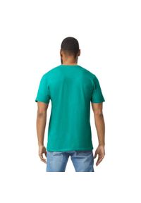 GILDAN - Bawełniana Koszulka Unisex Dla Dorosłych W Miękkim Stylu. Kolor: zielony. Materiał: bawełna