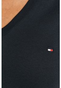 TOMMY HILFIGER - Tommy Hilfiger - T-shirt. Okazja: na co dzień. Kolor: niebieski. Materiał: bawełna, materiał, dzianina. Wzór: gładki. Styl: casual #2