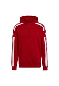 Adidas - Bluza piłkarska męska adidas Squadra 21 Sweat Hoody. Kolor: wielokolorowy, czerwony, biały. Sport: piłka nożna