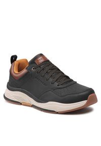 skechers - Skechers Sneakersy Treno 66204/BLK Czarny. Kolor: czarny. Materiał: skóra