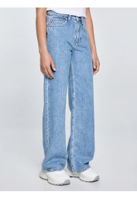 Big-Star - Jeansy dziewczęce z szeroką nogawką niebieskie Natalie 194. Okazja: na uczelnię, na spacer. Kolor: niebieski. Materiał: jeans. Styl: młodzieżowy, elegancki #6