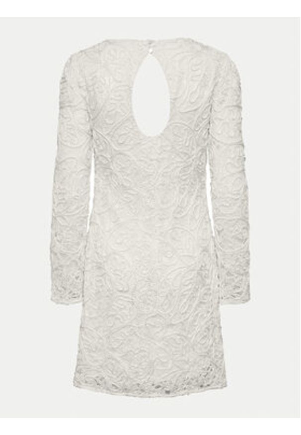 YAS Sukienka koktajlowa Elenor 26032155 Écru Regular Fit. Kolor: kremowy. Materiał: syntetyk, bawełna. Styl: wizytowy