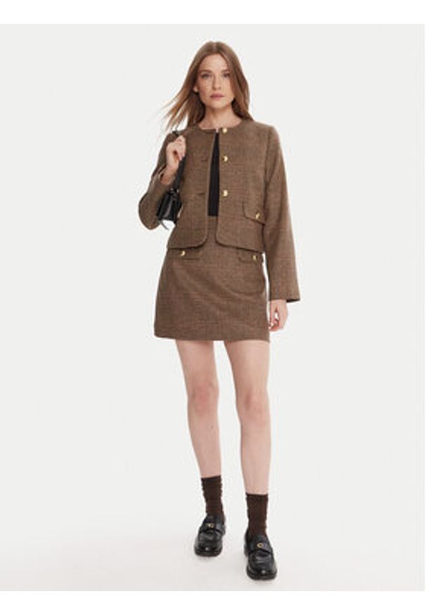 Barbour Marynarka LTA0126BR51 Brązowy Regular Fit. Kolor: brązowy. Materiał: wełna