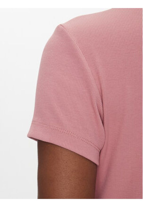 Tommy Jeans T-Shirt Essential DW0DW17385 Różowy Slim Fit. Kolor: różowy. Materiał: bawełna