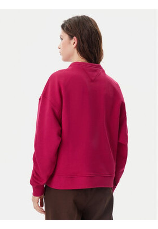 Tommy Jeans Bluza DW0DW19408 Różowy Boxy Fit. Kolor: różowy. Materiał: bawełna
