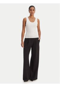 Fracomina Top FR26ST4005K524R9 Écru Slim Fit. Kolor: kremowy. Materiał: wiskoza #3
