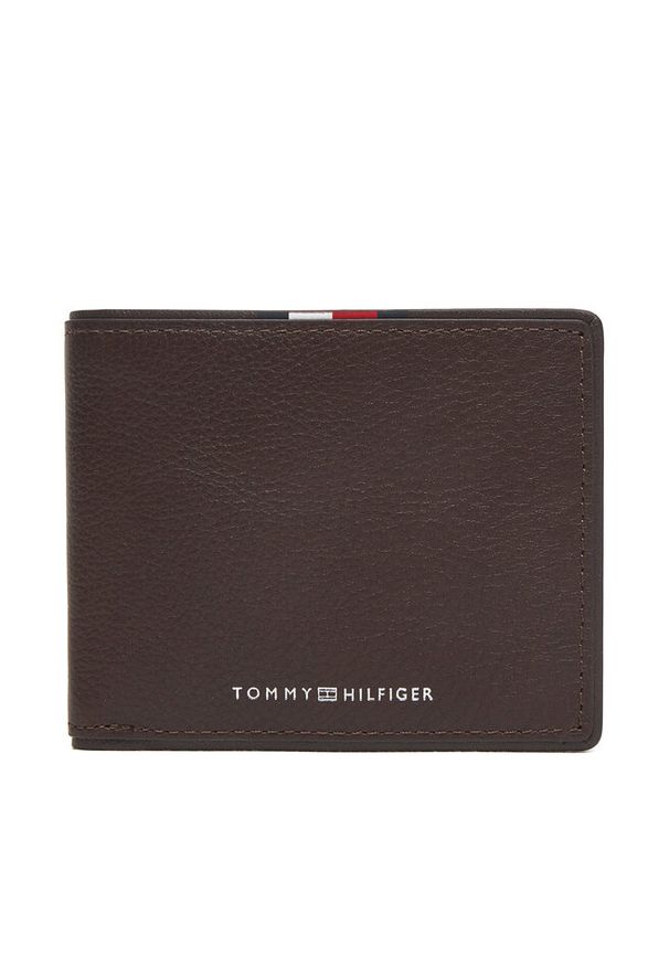 TOMMY HILFIGER - Duży Portfel Męski Tommy Hilfiger. Kolor: brązowy