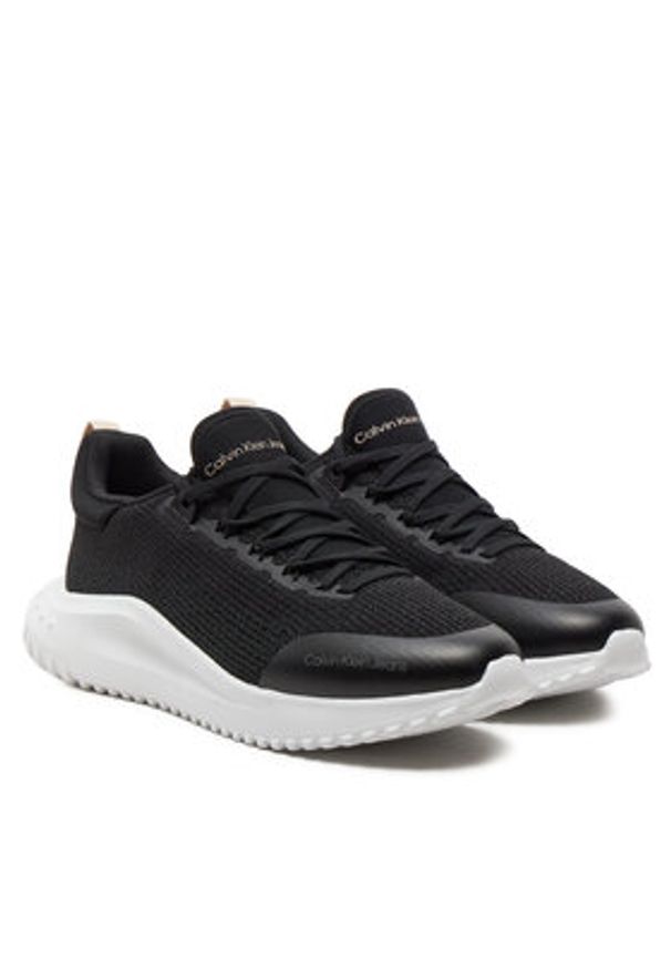 Calvin Klein Jeans Sneakersy Eva Runner Low Sock Kt In Mtr YW0YW01484 Czarny. Kolor: czarny. Materiał: materiał