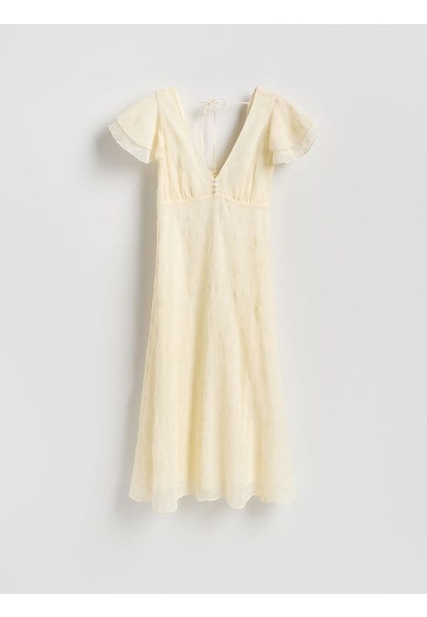 Reserved - Sukienka z wiskozą - złamana biel. Materiał: wiskoza
