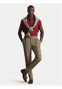 Polo Ralph Lauren Polo 710536856501 Czerwony ciemny Slim Fit. Typ kołnierza: polo. Kolor: czerwony. Materiał: bawełna #4