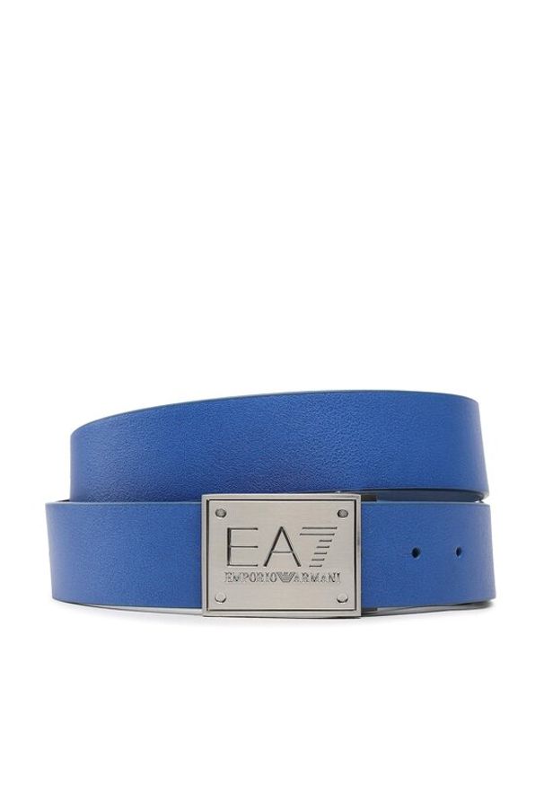 EA7 Emporio Armani Pasek Męski 245524 8A693 08038 Niebieski. Kolor: niebieski. Materiał: skóra