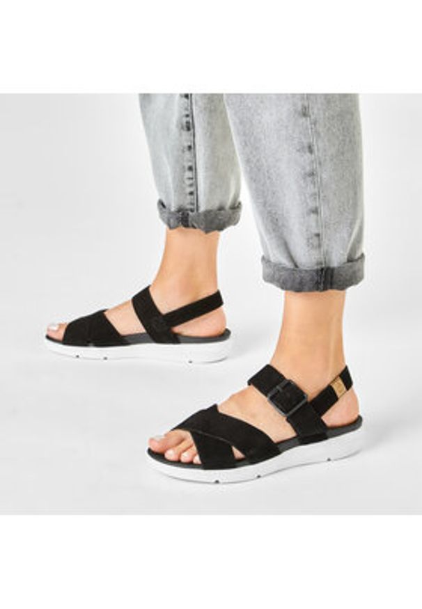 Timberland Sandały Wilesport Lthr Sandal TB0A27T60151 Czarny. Kolor: czarny. Materiał: skóra, nubuk
