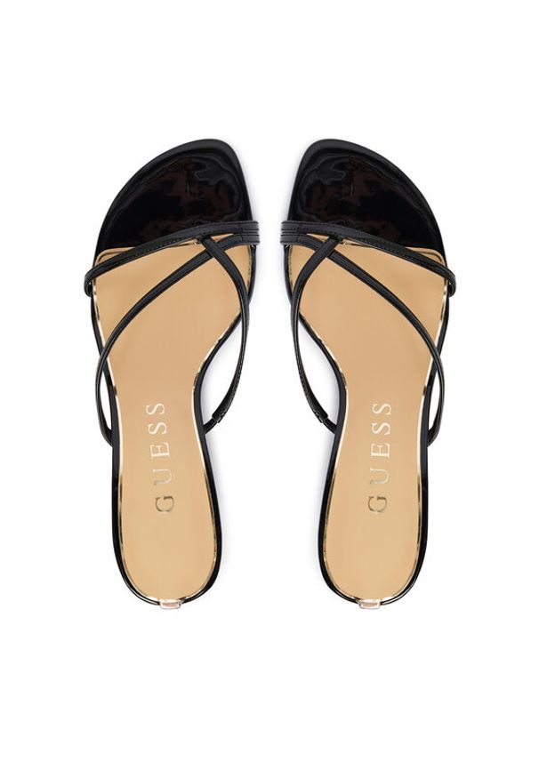 Guess Sandały FLJGZY PAF03 Czarny. Kolor: czarny. Materiał: skóra