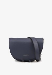 Renee - Granatowa Torebka w Półokrągłym Kształcie Tanalinea. Kolor: niebieski. Styl: elegancki, casual. Rodzaj torebki: na ramię