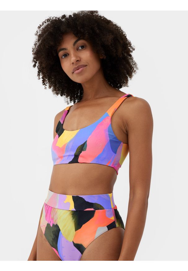 4f - 4F Góra od bikini z materiałów z recyklingu damska XS. Kolor: wielokolorowy. Materiał: materiał