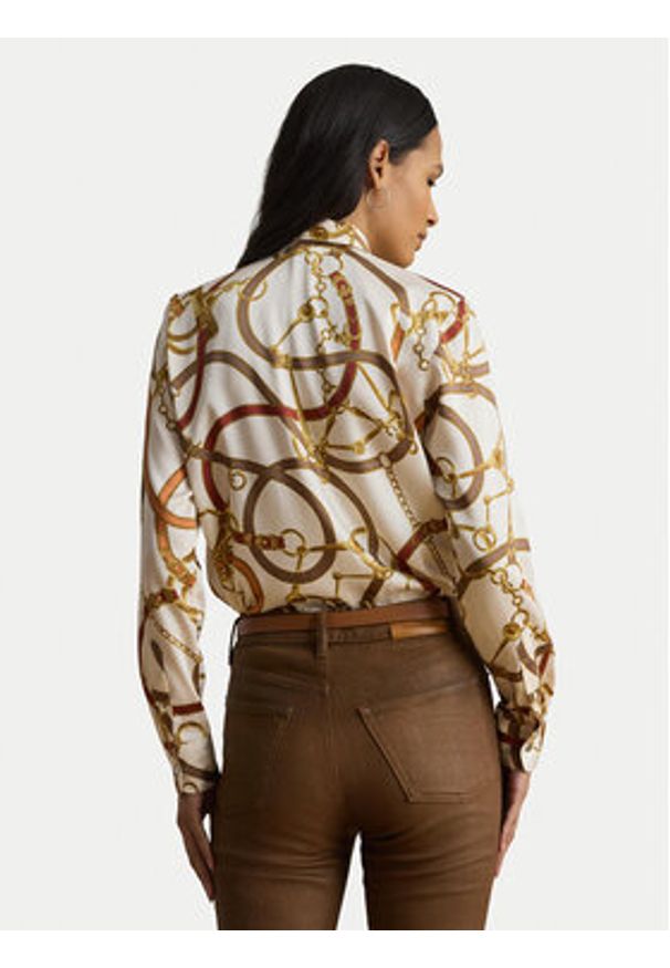 Lauren Ralph Lauren - LAUREN RALPH LAUREN Koszula 200979807001 Biały Straight Fit. Kolor: biały. Materiał: syntetyk