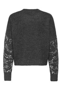 only - ONLY Sweter Alta 15353230 Szary Regular Fit. Kolor: szary. Materiał: syntetyk #5