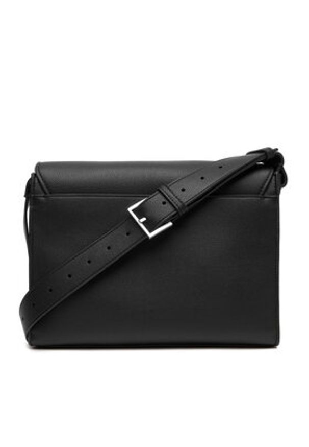 Calvin Klein Saszetka Micro Pebble Messenger 27 LV04D3034G Czarny. Kolor: czarny. Materiał: skóra