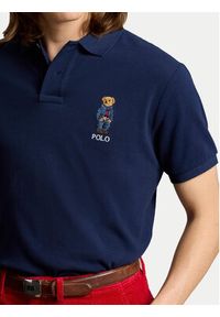 Polo Ralph Lauren Polo 710853312027 Granatowy Slim Fit. Typ kołnierza: polo. Kolor: niebieski. Materiał: bawełna #5