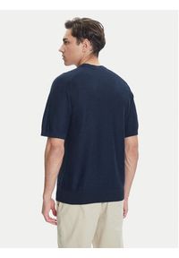 BOSS Sweter Kencel 50545678 Granatowy Regular Fit. Kolor: niebieski. Materiał: bawełna
