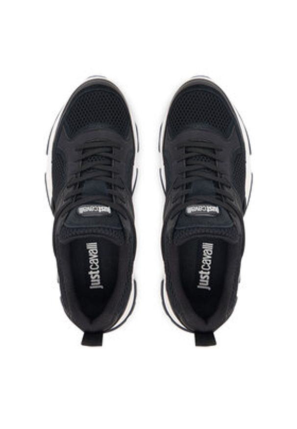 Just Cavalli Sneakersy 80QA3SH5 ZSE66 Czarny. Kolor: czarny. Materiał: materiał
