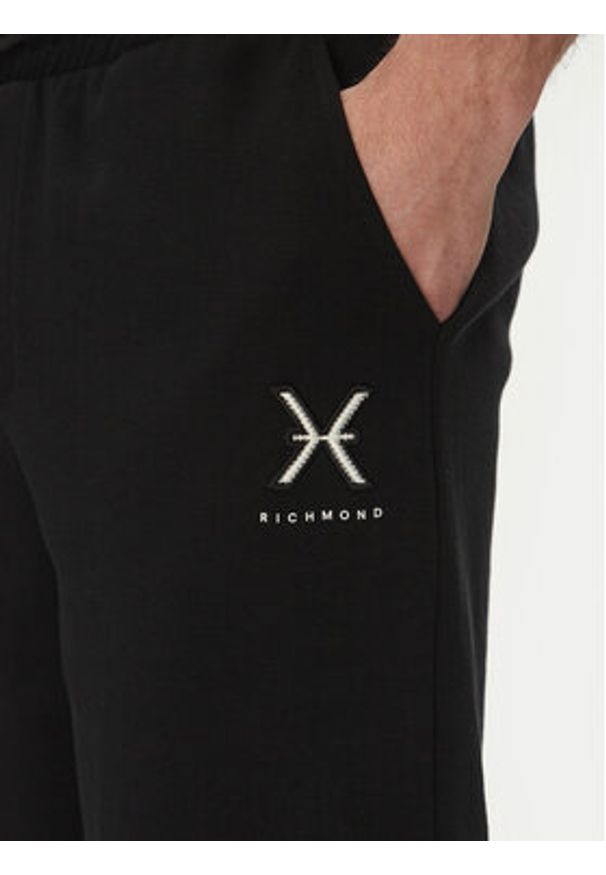 Richmond X Szorty sportowe UMP25276BE Czarny Regular Fit. Kolor: czarny. Materiał: bawełna. Styl: sportowy